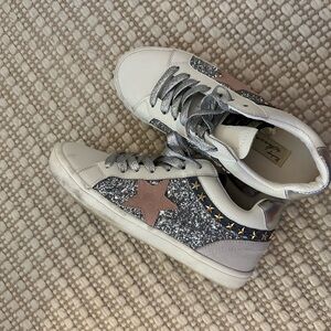 Vintage Havana Bounce Silver Glitter Star Sneakers
